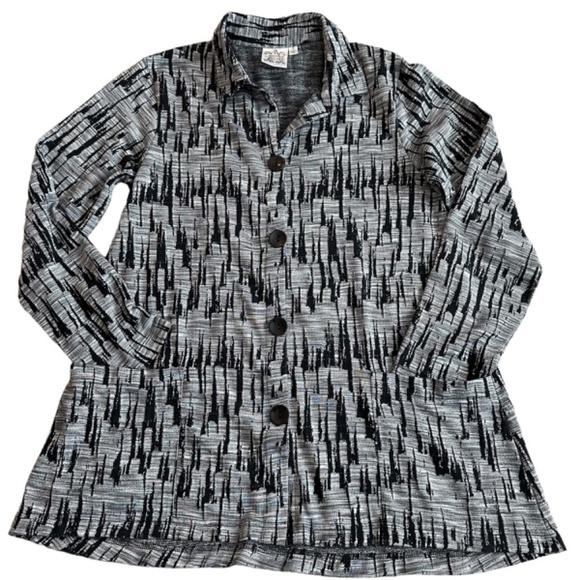 PARSLEY & SAGE Womens S Over Shirt Light Jacket Pockets Abstract Print Artsy - Picture 14 of 14
